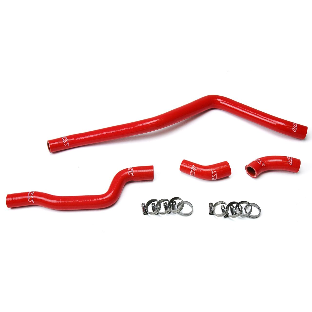 HPS Red Reinforced Silicone Radiator Hose 4pcs Complete Kit for Yamaha 01-05 YFM660 Raptor