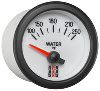 Thumbnail for Autometer Stack 52mm 100-250 Deg F 1/8in NPTF Electric Water Temp Gauge - White
