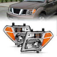 Thumbnail for ANZO 2005-2008 Nissan Pathfinder Crystal Headlight Chrome Amber (OE Replacement)
