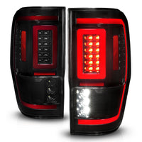 Thumbnail for ANZO 19-22 Ford Ranger Full LED Taillights w/ Lightbar Sequential Signal Black Housing/Smoke Lens