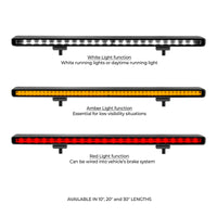 Thumbnail for Go Rhino Xplor Flash Series Sgl Multi Function LED Light Bar (Track Mount) 10in. - Blk