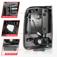 Thumbnail for ANZO 2004-2006 Ford F-150 LED Tail Lights w/ Light Bar Black Housing Clear Lens