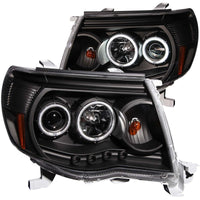 Thumbnail for ANZO 2005-2011 Toyota Tacoma Projector Headlights w/ Halo Black