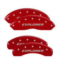 Thumbnail for MGP 4 Caliper Covers Engraved Front & Rear Explorer/2011 Red Finish Silver Char 2009 Ford Explorer