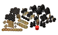 Thumbnail for Energy Suspension 66-77 Ford Bronco 4WD (w/ 2 Deg C-Bushings) Black Hyper-Flex Master Bushing Set