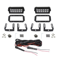 Thumbnail for Westin HDX Flush Mount B-FORCE LED Light Kit (Set of 2) w/wiring harness - Black