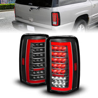 Thumbnail for ANZO 00-06 Chevrolet Tahoe / GMC Yukon Full LED Taillights w/ Lightbar Black Housing/Clear Lens