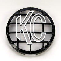 Thumbnail for KC HiLiTES 6in. Round ABS Stone Guard for SlimLite/Daylighter Lights (Single) - Black/White KC Logo