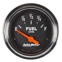 Thumbnail for Autometer Traditional Chrome Gauge Fuel Level 2 1/16in 73e To 10f(Aftermarket Linear) Elec