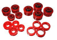 Thumbnail for Energy Suspension 99-07 Ford F-250/F-350 SD 2/4WD Crew Cab Body Mount Set - Red