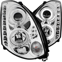 Thumbnail for ANZO 2003-2007 Infiniti G35 Projector Headlights w/ Halo Chrome (CCFL) (HID Compatible)