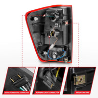 Thumbnail for Anzo 04-15 Nissan Titan Full LED Tailights Chrome Housing Red/Clear Lens