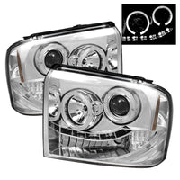 Thumbnail for Spyder Ford F250/350/450 Super Duty 05-07 Projector Headlights LED Halo- LED Chrm PRO-YD-FS05-HL-C
