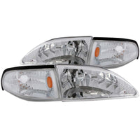Thumbnail for ANZO 1994-1998 Ford Mustang Crystal Headlights Chrome