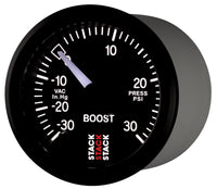 Thumbnail for Autometer 52mm Stack Instruments -30INHG to +30PSI Mechanical Boost Gauge - Black