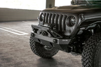 Thumbnail for DV8 Offroad 07-23 Jeep Wrangler/Gladiator JT/JK/JL FS-25 Stubby Front Bumper w/Plated Bull Bar