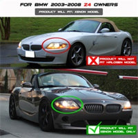 Thumbnail for Spyder BMW Z4 03-08 Projector Headlights Xenon/HID Model Only - LED Halo Black PRO-YD-BMWZ403-HID-BK