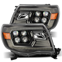 Thumbnail for AlphaRex 05-11 Toyota Tacoma NOVA LED Projector Headlights Plank Style Black w/Activation Light/DRL