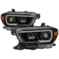 Thumbnail for xTune Toyota Tacoma 16-18 DRL Light Bar Projector Headlights - Black PRO-JH-TTA16-LBDRL-BK