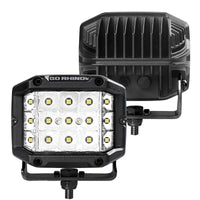 Thumbnail for Go Rhino Xplor Bright Series Sideline Cube LED Spot Light Kit (Surface Mount) 4x3 - Blk (Pair)