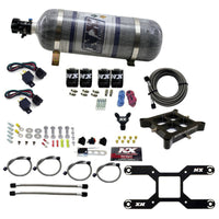 Thumbnail for Nitrous Express 4150 Dual Stage Billet Crossbar Nitrous Kit (50-300 & 100-500HP) w/Composite Bottle
