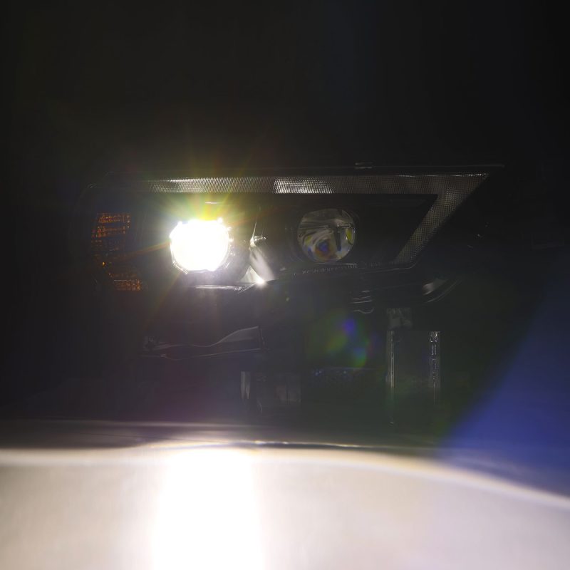 AlphaRex 14-22 Toyota 4Runner LUXX-Series LED Proj Headlights Blk w/Actv Light & Seq. Sig + DRL