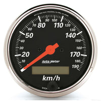 Thumbnail for Autometer 3-1/8in Electric 0-190km/h Double Chrome Bezel Speedometer Gauge