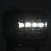 Thumbnail for AlphaRex 14-18 GMC Sierra NOVA LED Proj Headlights Plnk Style Alpha Blk w/Activ Light/Seq Signal/DRL