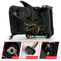 Thumbnail for ANZO 2007-2013 Gmc Sierra 1500 Projector Headlight Plank Style Chrome w/ Clear Lens Amber