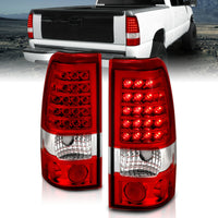 Thumbnail for ANZO 1999-2007 Chevrolet Silverado 1500 LED Taillights Red/Clear