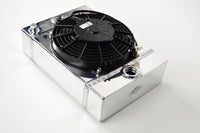 Thumbnail for CSF Universal Drag Race / Tuck Radiator w/9in Spal Fan - 10.5in H x 10in L x 3.6in W