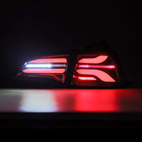 Thumbnail for AlphaRex 17-22 Tesla Model 3 PRO-Series LED Tail Lights Jet Black w/Seq Sig