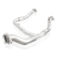 Thumbnail for Stainless Works 15-18 F-150 3.5L Downpipe 3in High-Flow Cats Y-Pipe Factory Connection