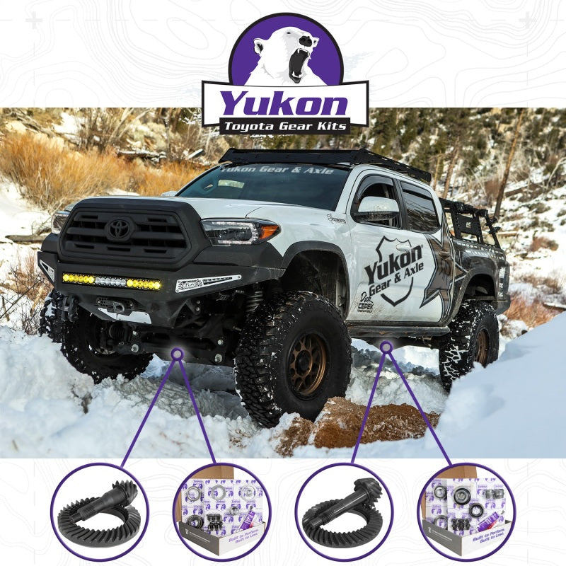 Yukon Gear Ring & Pinion Gear Kit Pkg F&R w/Install Kits Toyota 8.4/8.0 IFS 4.56 Ratio