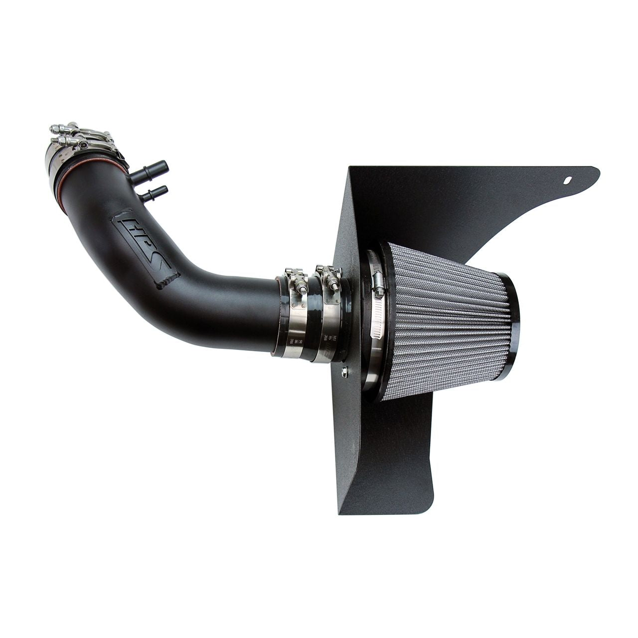 HPS Cold Air Intake Kit 15-17 Ford Mustang 3.7L V6, Includes Heat Shield, Black