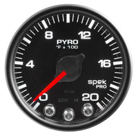 Thumbnail for Autometer Spek-Pro Gauge Pyro. (Egt) 2 1/16in 2000f Stepper Motor W/Peak & Warn Blk/Blk