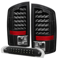 Thumbnail for Xtune Dodge Ram 02-06 1500 LED Tail Light w/ LED 3rd Brake Lamps- Black ALT-JH-DR02-LED-SET-BK