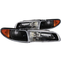 Thumbnail for ANZO 1997-2003 Pontiac Grand Prix Crystal Headlights Black