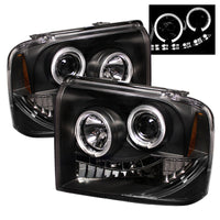 Thumbnail for Spyder Ford F250/350/450 Super Duty 05-07 Projector Headlights LED Halo- LED Blk PRO-YD-FS05-HL-BK