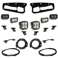 Thumbnail for Baja Designs 21-22 Ford Bronco w/Steel Bumper S2 SAE Sportsmen Fog Pkt Light Kit w/Upfitter - Clear