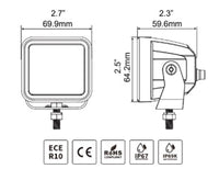 Thumbnail for Go Rhino Xplor Blackout Series Cube LED Spot Light Kit (Surface/Threaded Stud Mnt) 2x2 - Blk (Pair)