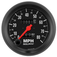 Thumbnail for Autometer Z Series 3-3/8in Mechanical 0-80mph Speedometer Gauge