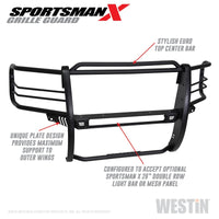 Thumbnail for Westin 16-18 Chevy Silverado 1500 Sportsman X Grille Guard - Textured Black