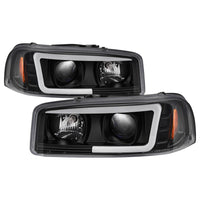 Thumbnail for Spyder GMC Sierra 1500/2500/3500 99-06 V2 Projector Headlights - DRL - Black PRO-YD-CDE00V2-LB-BK