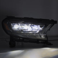 Thumbnail for AlphaRex 19-21 Ford Ranger NOVA LED Proj Headlight Plnk Style Alpha Blk w/Activ Light/Seq Signal/DRL