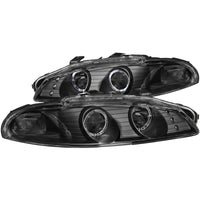 Thumbnail for ANZO 1997-1999 Mitsubishi Eclipse Projector Headlights w/ Halo Black G2