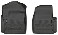Thumbnail for Husky Liners 17 Ford F-250 F-350 Super Duty Standard Cab WeatherBeater Black Front Floor Liners