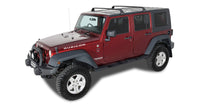 Thumbnail for Rhino-Rack 07-22 Jeep Wrangler JK/JL 4 Door Hard Top Vortex SG 2 Bar Roof Rack - Black