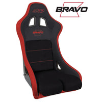 Thumbnail for PRP Bravo Composite Seat- Black/Red (PRP Red Outline/Bravo Red- Red Stitching)