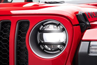 Thumbnail for Rugged Ridge 18-20 Jeep Wrangler JL / 2020 Jeep Gladiator JT Black Elite Headlight Guards Black